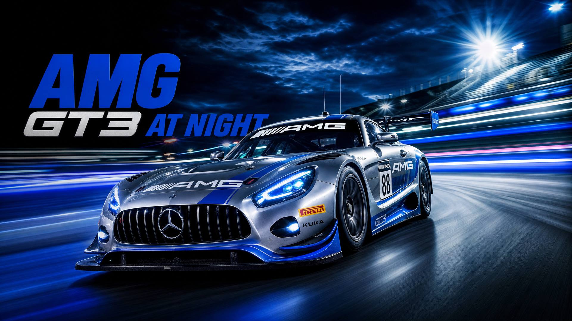 网红主播 - AMG GT3夜间赛道网红主播视频